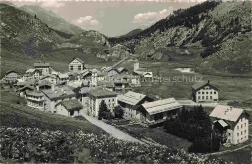 AK / Ansichtskarte Bivio Julierpass Albula GR Julier-Pass Bergdorf Bergtal Wiesen Hotel Kirche