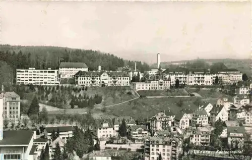 AK / Ansichtskarte LUZERN  LU Kantonsspital Spital Klinik Panorama Wohnhaeuser Wald