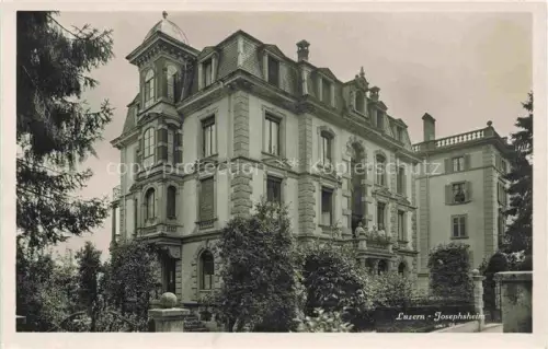 AK / Ansichtskarte LUZERN  LU Josephsheim Pension Villa Haushaltungsschule Garten Baeume Fassade Jugendstil