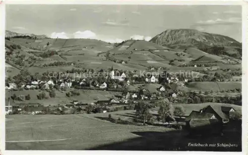 AK / Ansichtskarte Entlebuch Schimbera Dorfansicht Kirche Wiesen Berge Felder Huegel Tal