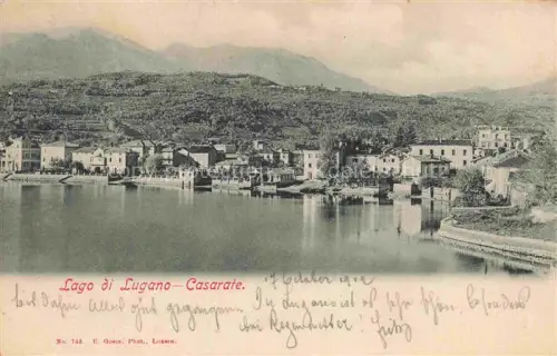 AK / Ansichtskarte Castagnola-Cassarate Lago-di-Lugano Cassarate Seeufer Dorf Berge Weinberge Haueser