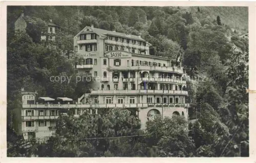 AK / Ansichtskarte Orselina Locarno TI Hotel-Sasso Pension-Terrasse-al-Sasso Restaurant-Rigi Hang Wald Fahnenmast