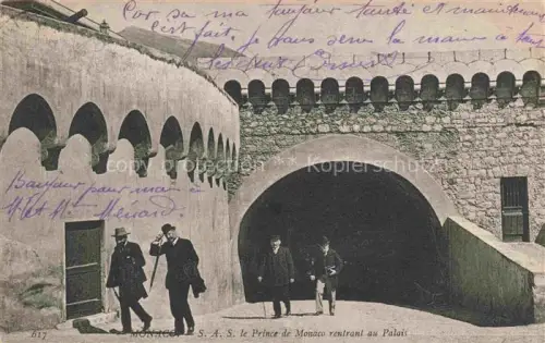 AK / Ansichtskarte MONACO Palais-Princier Torbogen Mauerwerk Fuerst Maenner Eingang