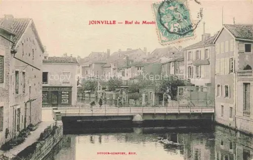 AK / Ansichtskarte Joinville Saint-Dizier 52 Haute-Marne Bief-du-Moulin Kanal Bruecke Muehle Haeuser Geschaeft Passanten