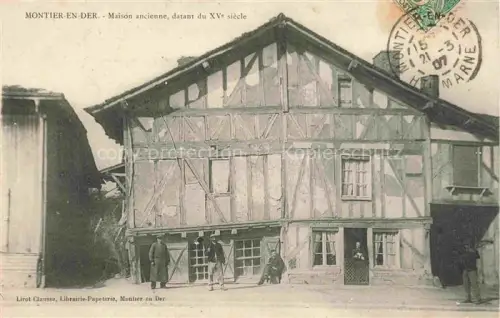 AK / Ansichtskarte Montier-en-Der Saint-Dizier 52 Haute-Marne Maison-ancienne Fachwerk Mittelalter-Haus Passanten XVe-siecle