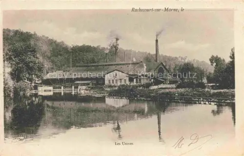 AK / Ansichtskarte Rachecourt-sur-Marne Saint-Dizier 52 Haute-Marne Les-Usines Fabrik Schornsteine Fluss Spiegelung Industrieanlage