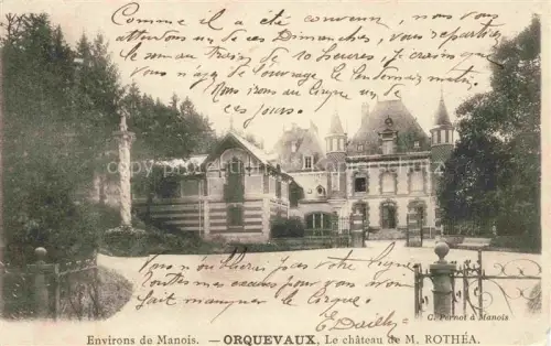 AK / Ansichtskarte Orquevaux Chaumont 52 Haute-Marne Chateau-de-M.-Rothea Schloss Park Turm Gitter