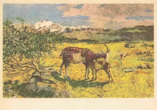 AK / Ansichtskarte SEGANTINI Giovanni Kuenstlerkarte Schweiz 1890 Maienalp Alpe di Maggio
