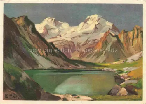 AK / Ansichtskarte HODEL Ernst (1881-1955) Kuenstlerkarte Luzern Bergsee 