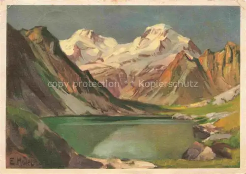 AK / Ansichtskarte HODEL Ernst (1881-1955) Kuenstlerkarte Luzern Bergsee