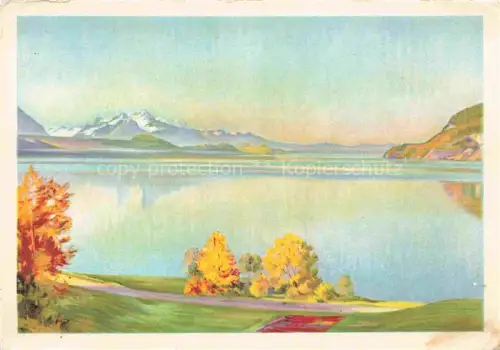 AK / Ansichtskarte JACOBI Marcus Kuenstlerkarte Schweiz Thunersee im Herbst