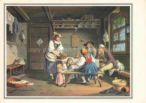 AK / Ansichtskarte FREUDENBERGER S. (1745-1801) Kuenstlerkarte Schweiz Die laendliche Mahlzeit 
