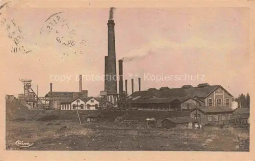 AK / Ansichtskarte Montceau-les-Mines Montceaux-l Etoile Charolles 71 Saone-et-Loire Bergwerk Schornstein Kompressoren Puits-Central Station-Electrique Industrie Pferde Abraumhalde