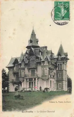 AK / Ansichtskarte La Frette LOUHANS 71 Saone-et-Loire Chalet-Chevrier Villa Schloss Turm Park Personen Baeume