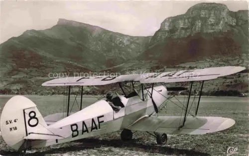 AK / Ansichtskarte Challes-les-Eaux CHAMBERY 73 Savoie Terrain-d Aviation Nivolet Doppeldecker Biplan Berge Flieger