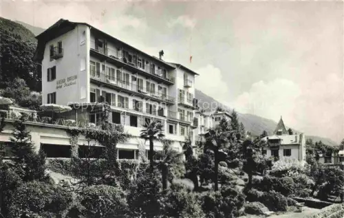 AK / Ansichtskarte Orselina Locarno TI Hotel-Orselina Albergo Hotel Garten Palmen Berge Balkon