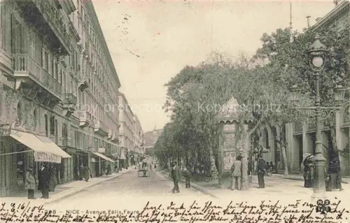 AK / Ansichtskarte NICE   Nizza 06 Alpes-Maritimes Avenue-Félix-Faure Strassenszene Laternen Platanen Passanten Geschaefte