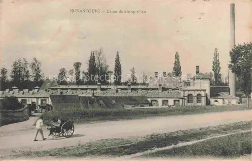 AK / Ansichtskarte Nonancourt EVREUX 27 Eure Usine-de-Mocquedieu Fabrik Schornstein Industrieanlage Handkarren Arbeiter Baeume