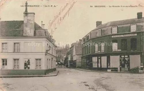 AK / Ansichtskarte Brionne Bernay 27 Eure Grande-Rue Epicerie-Parisienne Geschaefte Strassenszene Backsteingebaeude Normandie