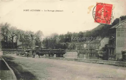 AK / Ansichtskarte Pont-Audemer BERNAY 27 Eure Barrage Wehr Risle Fluss Schleuse Uferpromenade Baeume