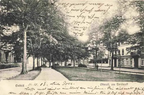 AK / Ansichtskarte KREFELD Crefeld Ostwall Nordwall Allee Baeume Villen Promenade