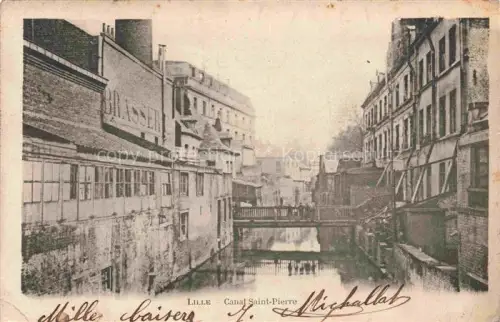 AK / Ansichtskarte LILLE 59 Nord Canal-Saint-Pierre Kanal Brauerei Bruecke Industriegebaeude Wasserreflexion