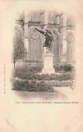 AK / Ansichtskarte Chalons-sur-Marne CHALONS-EN-CHAMPAGNE 51 Marne Statue-Gloria-Victis Kathedrale Skulptur Engel Denkmal Gotteshaus