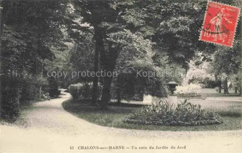 AK / Ansichtskarte Chalons-sur-Marne CHALONS-EN-CHAMPAGNE 51 Marne Jardin-du-Jard Park Baeume Weg Blumenbeete Gartenanlage