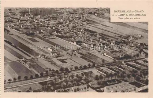 AK / Ansichtskarte Mourmelon-le-Grand Chalons-en-Champagne 51 Marne Camp-de-Mourmelon Luftbild Ortschaft Felder Kaserne Kirche Strassen