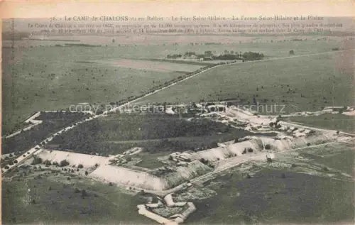 AK / Ansichtskarte Mourmelon-le-Grand Chalons-en-Champagne 51 Marne Camp-de-Chalons Vue-en-Ballon Fort-Saint-Hilaire Ferme-Saint-Hilaire Plaine Festung Luftbild