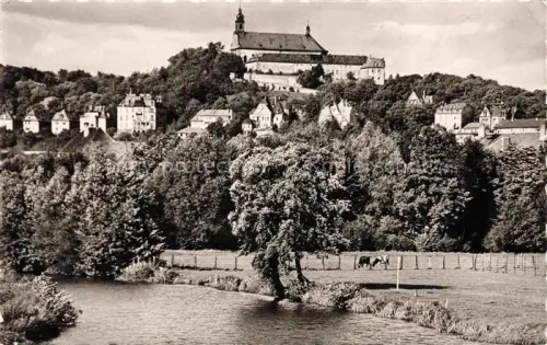 AK / Ansichtskarte FULDA Hessen Frauenberg Fulda-Fluss Barockstadt Kloster Kirche Kuh Baeume Huegel