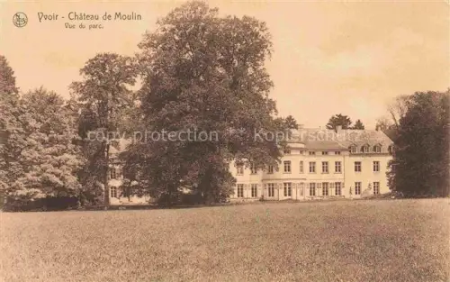 AK / Ansichtskarte Yvoir Namur Belgie Château-de-Moulin Schloss Park Baeume Wiese Parkanlage