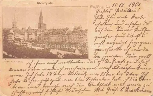 AK / Ansichtskarte Alt Strassburg Kleberplatz Place-Kléber Muenster Stadtansicht Strassburg Elsass