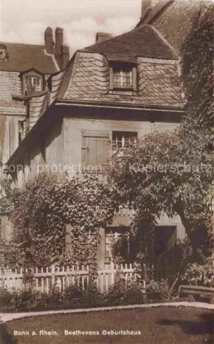AK / Ansichtskarte BONN Rhein Beethovens-Geburtshaus Hof Garten Gebaeude Rhein Fachwerkhaus