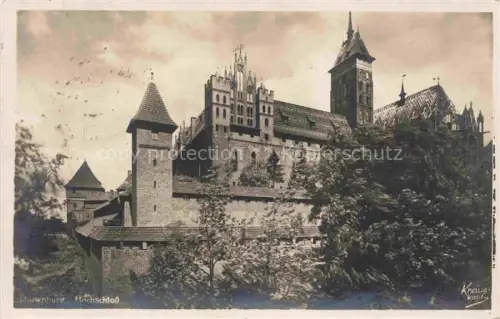 AK / Ansichtskarte MALBORK Marienburg Westpreussen PL Hochschloss Marienburg Ordensburg Turm Gotik Burg Baeume