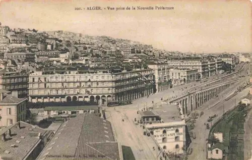 AK / Ansichtskarte ALGER  Algerie Nouvelle-Préfecture Panorama Stadtblick Gebaeude Arkaden Strasse