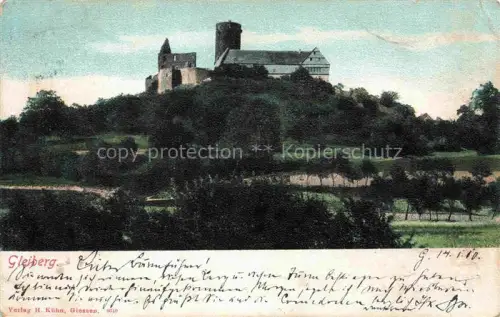 AK / Ansichtskarte Gleiberg Krofdorf-Gleiberg Wettenberg Hessen Gleiberg Burg Burgruine Huegel Wald Turm