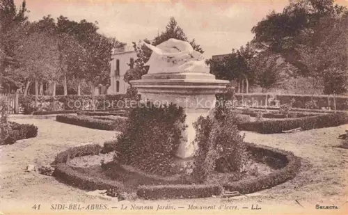 AK / Ansichtskarte Sidi-Bel-Abbes Sidi-Bel-Abes Algerie Nouveau-Jardin Monument-d Icare Denkmal Park Garten Skulptur Ikarus