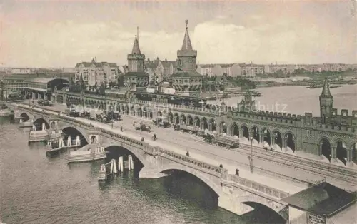 AK / Ansichtskarte BERLIN  CITY Oberbaumbruecke Spree Bruecke U-Bahn Fuhrwerke Tuerme Stadtansicht