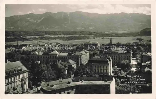 AK / Ansichtskarte VILLACH Kaernten AT Karawanken Stadtpanorama Kirche Drautal Felder Berge