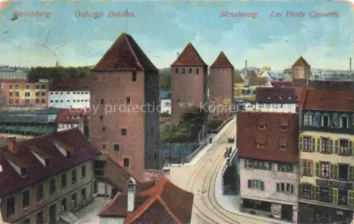 AK / Ansichtskarte Strasbourg  Strassburg 67 Bas-Rhin Les-Ponts-Couverts Gedeckte-Bruecken Tuerme Ill Tram Altstadt Strassenbahn