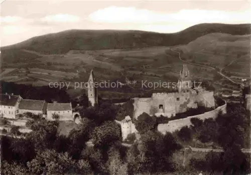 AK / Ansichtskarte Frankenstein Bergstrasse Eberstadt Darmstadt Hessen Burgruine Bergstrasse Turm Stadtmauer Berglandschaft Wald Talblick