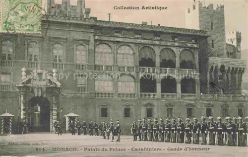 AK / Ansichtskarte MONACO Palais-du-Prince Carabiniers Garde-d honneur Wachabloesung Soldaten Schloss