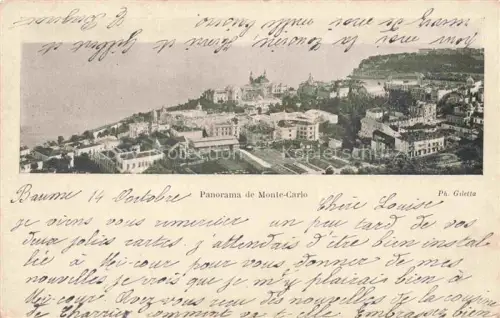 AK / Ansichtskarte MONTE-CARLO MONACO Stadt Kirche Berge Meer Gebaeude Hanglagen Casino