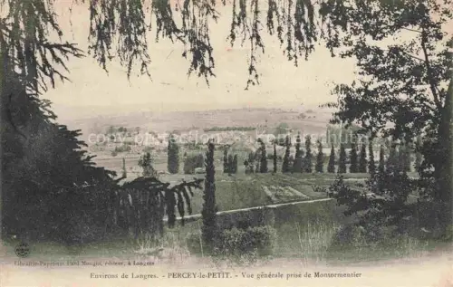 AK / Ansichtskarte Percey-le-Petit Cusey LANGRES 52 Haute-Marne Montormentier Dorf Pappeln Felder Wald Huegel Panorama