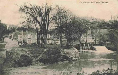 AK / Ansichtskarte Nogent-le-Bas CHAUMONT 52 Haute-Marne Empalement Fluss Wehr Dorf Kirche Baeume Strasse Haeuser