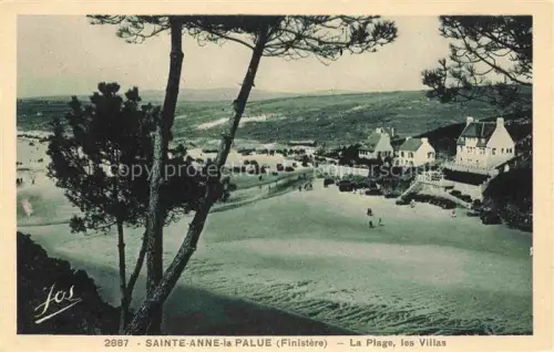 AK / Ansichtskarte Sainte Anne La Palue Chateaulin 29 Finistere Plage Strand Villas Kiefern Sandduenen Badegaeste Kueste