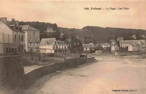 AK / Ansichtskarte Treboul Douarnenez Quimper 29 Finistere La-Plage Les-Villas Strand Villen Strandpromenade Mauer Haeuser