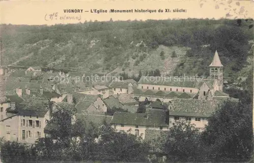 AK / Ansichtskarte Vignory Chaumont 52 Haute-Marne Eglise Romanische-Kirche Monument-historique Dorf Daecher Huegel