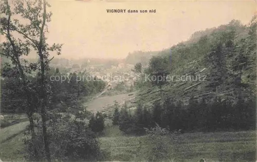 AK / Ansichtskarte Vignory Chaumont 52 Haute-Marne Tal Dorf Wald Felsen Baeume Hauser Huegel Panorama-Nestle